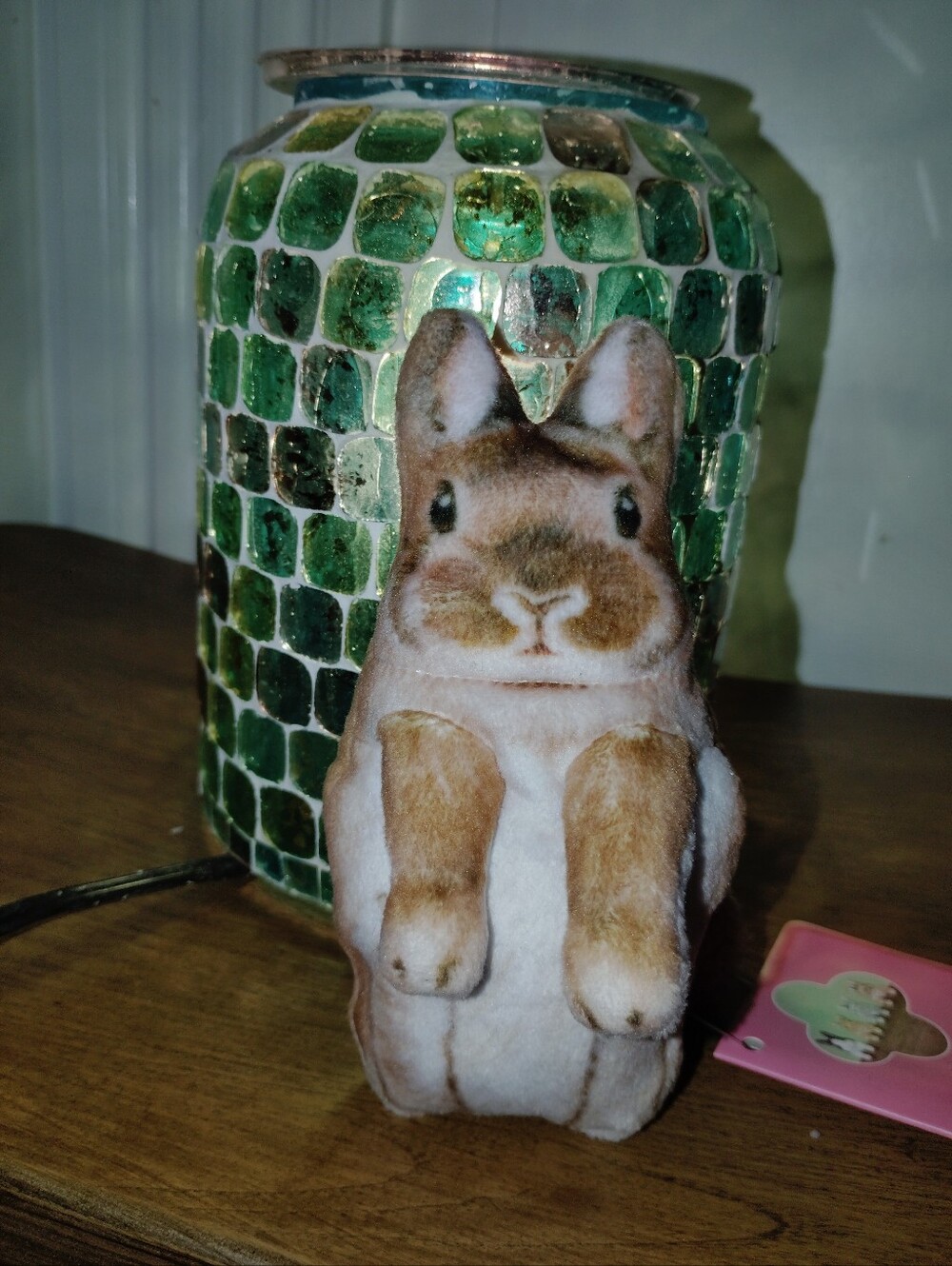 Little RABBIT realistic Furry Pouch With Zippered Compartment New Has Tags